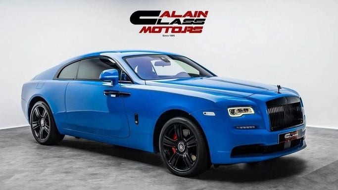 Used Rolls-Royce Wraith, 6.6 l, 2017 in Dubai by Al Ain Class Motors, Blue color. GCC Specs | AUTO.AE
