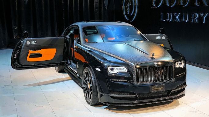 Used Rolls-Royce Wraith Black Badge, 6.6 l, 2020 in Dubai by Dourado Luxury Car, Black color. European Specs | AUTO.AE