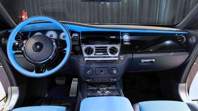Used Rolls-Royce Wraith, 6.6 l, 2020 in Dubai by Dourado Luxury Car, Blue color. European Specs | AUTO.AE