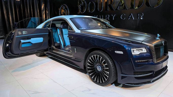 Used Rolls-Royce Wraith, 6.6 l, 2020 in Dubai by Dourado Luxury Car, Blue color. European Specs | AUTO.AE