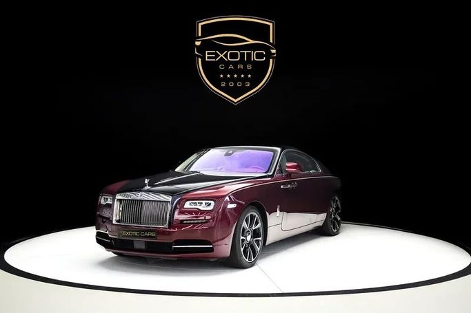 Used Rolls-Royce Wraith, 6.6 l, 2019 in Dubai by Exotic Cars, Maroon color. GCC Specs | AUTO.AE
