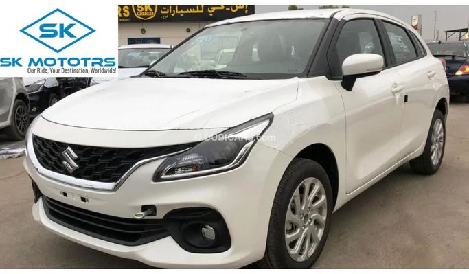 New Suzuki Baleno III, 1.5 l, 2025 in Dubai by SK Motors, White color. GCC Specs | AUTO.AE