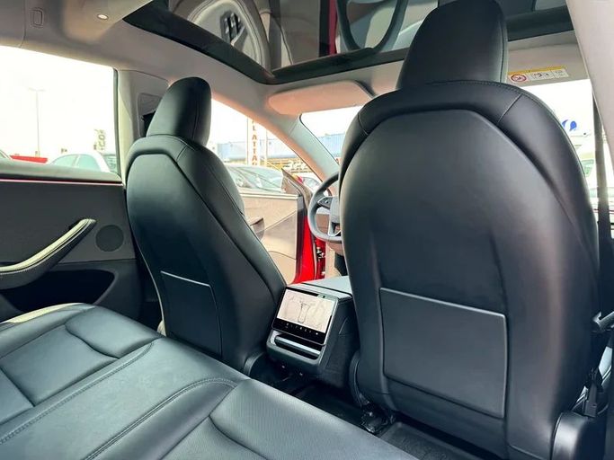 Used Tesla Model 3 Long Range I Facelift, 2024 in Dubai by Nice Cars Motos, Red color. GCC Specs | AUTO.AE