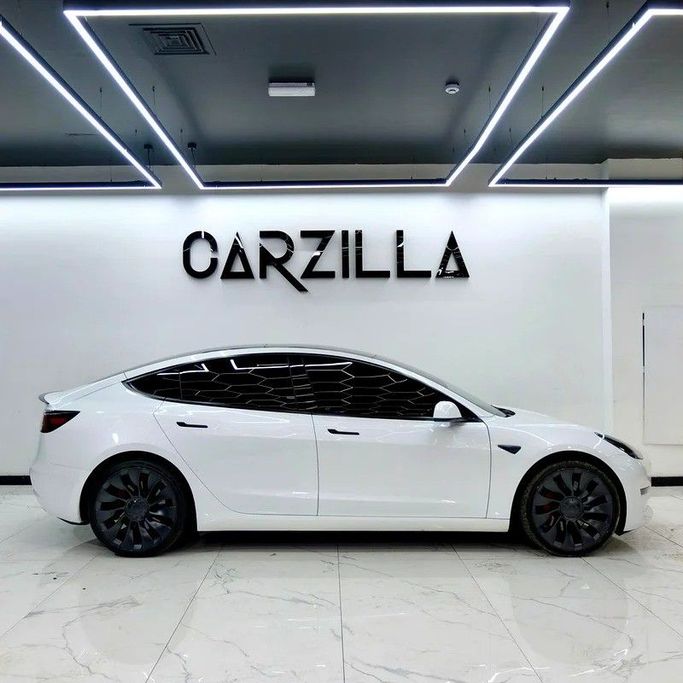 Used Tesla Model 3 Long Range I, 2023 in Dubai by Carzilla Motors, White color. GCC Specs | AUTO.AE