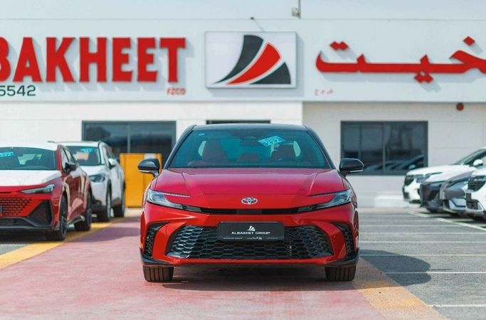 New Toyota Camry IX (XV80) China Market, 2.0 l, 2024 in Dubai by Albakheet Motors, Red color. Chinese Specs | AUTO.AE