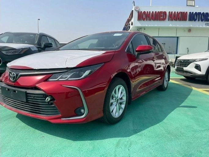 New Toyota Corolla XII (E210), 1.6 l, 2023 in Dubai by Mohamed Hakim Motors, Red color. Other | AUTO.AE