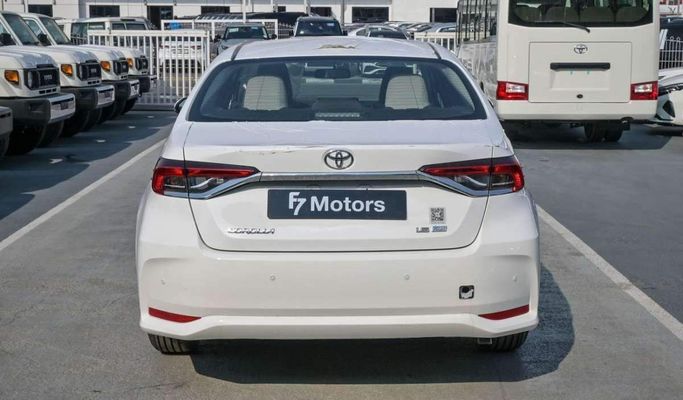 New Toyota Corolla XII (E210), 1.6 l, 2024 in Dubai by F7 Motors, White color. GCC Specs | AUTO.AE