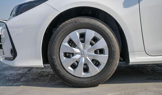 New Toyota Corolla XII (E210), 1.6 l, 2024 in Dubai by F7 Motors, White color. GCC Specs | AUTO.AE