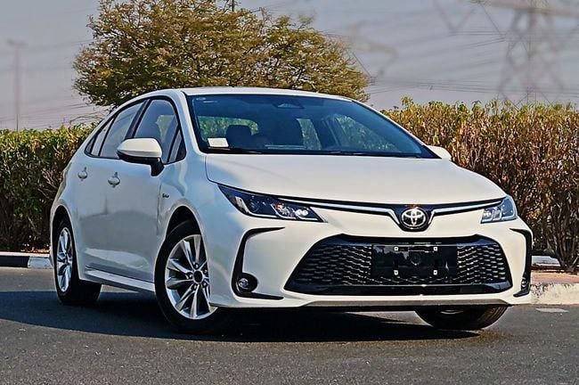 New Toyota Corolla XII (E210), 1.8 l, 2025 in Dubai by Gulf Motors, White color. Chinese Specs | AUTO.AE
