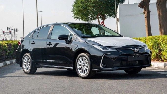 New Toyota Corolla XII (E210), 1.6 l, 2025 in Dubai by TARGET MOTORS FZE, Black color. Japanese Specs | AUTO.AE