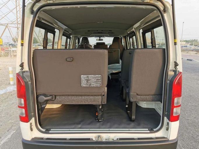 New Toyota HiAce H200 Facelift, 2.5 l, 2025 in Dubai by SK Motors, White color. GCC Specs | AUTO.AE