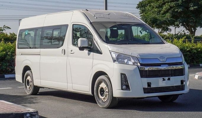 New Toyota HiAce H300, 3.5 l, 2025 in Dubai by Najem Motors, White color. GCC Specs | AUTO.AE