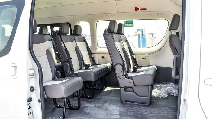 New Toyota HiAce H300, 3.5 l, 2025 in Dubai by Najem Motors, White color. GCC Specs | AUTO.AE