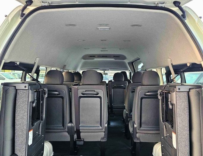 New Toyota HiAce H200 Facelift, 2.5 l, 2025 in Dubai by SK Motors, White color. GCC Specs | AUTO.AE