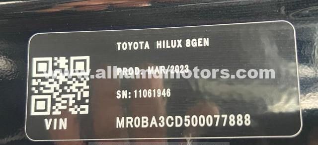 Used Toyota Hilux VIII Facelift, 2.8 l, 2023 in Dubai by Alhamd Motors, Black color. Other | AUTO.AE