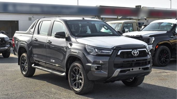 New Toyota Hilux VIII Facelift, 4.0 l, 2024 in Dubai by Najem Motors, Grey color. GCC Specs | AUTO.AE