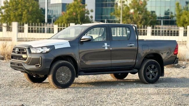 New Toyota Hilux VIII Facelift 2, 2.8 l, 2025 in Dubai by Falcons GT Motors FZCO, Grey color. European Specs | AUTO.AE