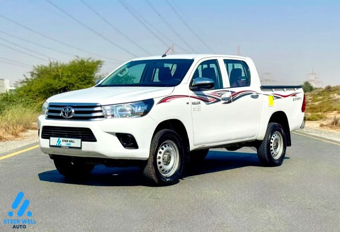 Used Toyota Hilux VIII, 2.7 l, 2022 in Dubai by SteerWell Auto, White color. GCC Specs | AUTO.AE | Listing #263915