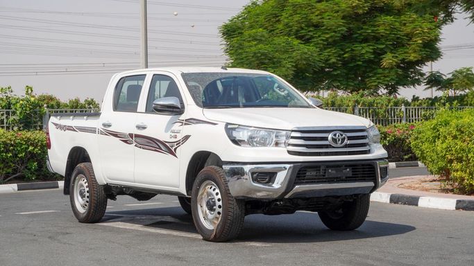 New Toyota Hilux VIII, 2.4 l, 2025 in Dubai by Najem Motors, White color. GCC Specs | AUTO.AE | Listing #265691