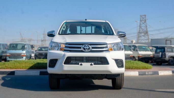 New Toyota Hilux VIII, 2.4 l, 2025 in Dubai by Hussein Ghulam Motors FZCO, White color. GCC Specs | AUTO.AE | Listing #267717