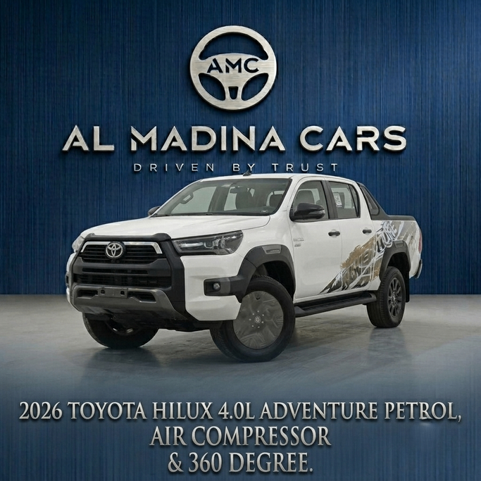 Новый Toyota Hilux VIII Рестайлинг, 4.0 л, 2026 в Дубае от AL MADINA CARS FZE Белый цвет. GCC | AUTO.AE | Объявление #272912