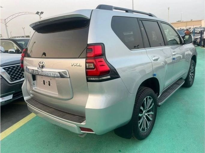 New Toyota Land Cruiser Prado 150 Series Facelift 3, 2.8 l, 2023 in Dubai by Mohamed Hakim Motors, Silver color. GCC Specs | AUTO.AE
