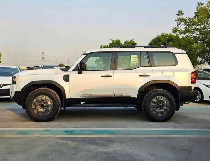 New Toyota Land Cruiser Prado 250 Series, 2.8 l, 2025 in Dubai by SK Motors, White color. GCC Specs | AUTO.AE