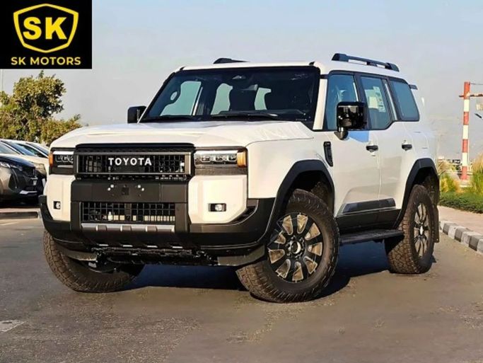 New Toyota Land Cruiser Prado 250 Series, 2.8 l, 2025 in Dubai by SK Motors, White color. GCC Specs | AUTO.AE