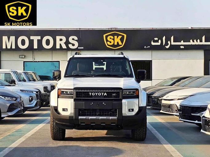 New Toyota Land Cruiser Prado 250 Series, 2.8 l, 2025 in Dubai by SK Motors, White color. GCC Specs | AUTO.AE
