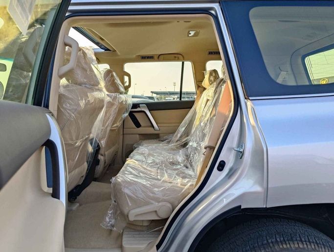 New Toyota Land Cruiser Prado 150 Series Facelift 3, 4.0 l, 2023 in Dubai by SK Motors, Silver color. GCC Specs | AUTO.AE