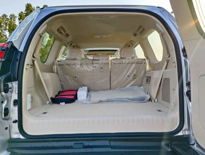 New Toyota Land Cruiser Prado 150 Series Facelift 3, 4.0 l, 2023 in Dubai by SK Motors, Silver color. GCC Specs | AUTO.AE