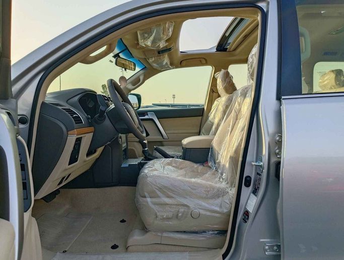 New Toyota Land Cruiser Prado 150 Series Facelift 3, 4.0 l, 2023 in Dubai by SK Motors, Silver color. GCC Specs | AUTO.AE