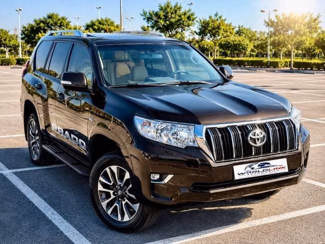 Подержанный Toyota Land Cruiser Prado 150 Series Рестайлинг 3, 4.0 л, 2022 в ОАЭ, Дубай от WORLDLINK AUTOMOBILE FZE Тёмно-бордовый цвет. GCC | AUTO.AE | Объявление #277258