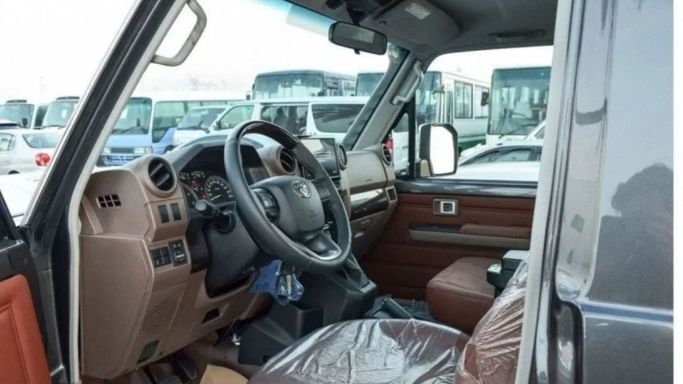 New Toyota Land Cruiser 70 Series Facelift 2, 2.8 l, 2024 in Dubai by Mohamed Hakim Motors, Black color. GCC Specs | AUTO.AE