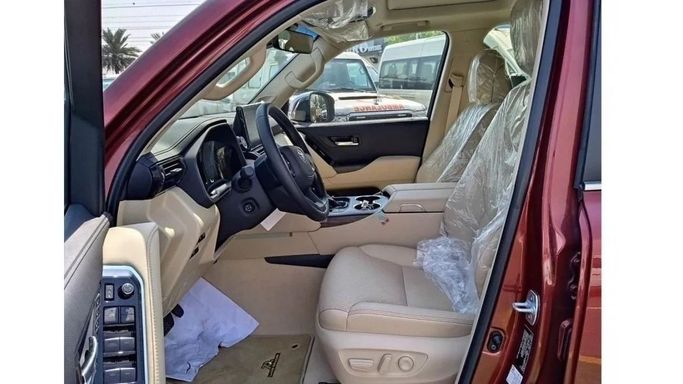 New Toyota Land Cruiser 300 Series, 3.3 l, 2023 in Dubai by Mohamed Hakim Motors, Red color. GCC Specs | AUTO.AE