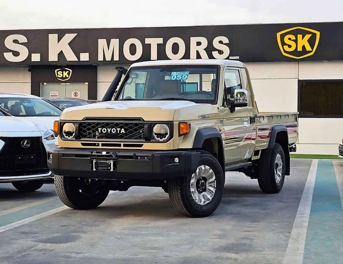 New Toyota Land Cruiser 70 Series Facelift 2, 2.8 l, 2025 in Dubai by SK Motors, Beige color. GCC Specs | AUTO.AE
