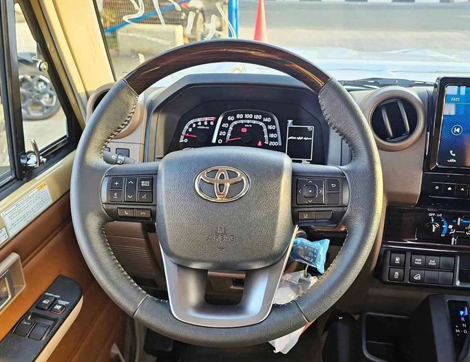 New Toyota Land Cruiser 70 Series Facelift 2, 2.8 l, 2025 in Dubai by SK Motors, Beige color. GCC Specs | AUTO.AE