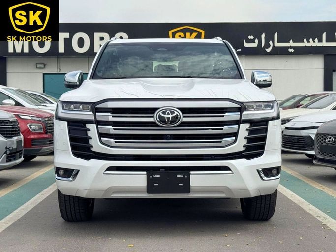 New Toyota Land Cruiser 300 Series, 3.4 l, 2025 in Dubai by SK Motors, White color. GCC Specs | AUTO.AE