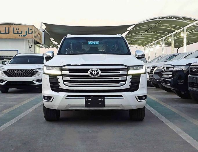 New Toyota Land Cruiser 300 Series, 3.4 l, 2024 in Dubai by SK Motors, White color. GCC Specs | AUTO.AE