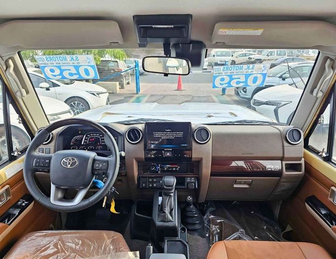New Toyota Land Cruiser 70 Series Facelift 2, 4.0 l, 2025 in Dubai by SK Motors, Beige color. GCC Specs | AUTO.AE