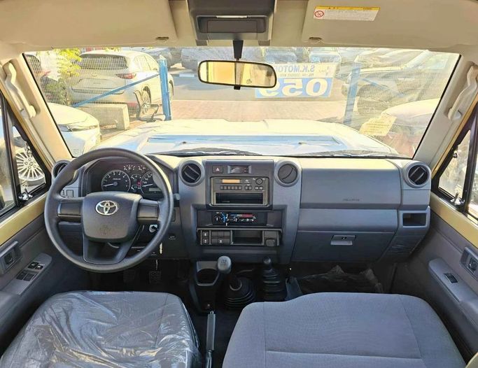 New Toyota Land Cruiser 70 Series Facelift 2, 4.0 l, 2025 in Dubai by SK Motors, Beige color. GCC Specs | AUTO.AE