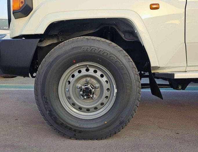 New Toyota Land Cruiser 70 Series Facelift 2, 4.5 l, 2025 in Dubai by SK Motors, White color. GCC Specs | AUTO.AE