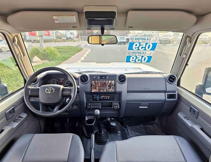 New Toyota Land Cruiser 70 Series Facelift 2, 4.0 l, 2024 in Dubai by SK Motors, White color. GCC Specs | AUTO.AE