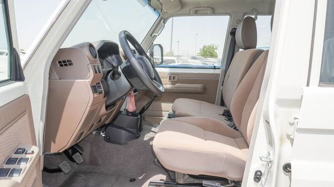 New Toyota Land Cruiser 70 Series Facelift 2, 4.0 l, 2025 in Dubai by Najem Motors, White color. GCC Specs | AUTO.AE