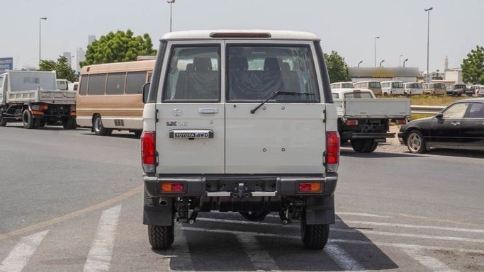 New Toyota Land Cruiser 70 Series Facelift 2, 4.0 l, 2025 in Dubai by Najem Motors, White color. GCC Specs | AUTO.AE