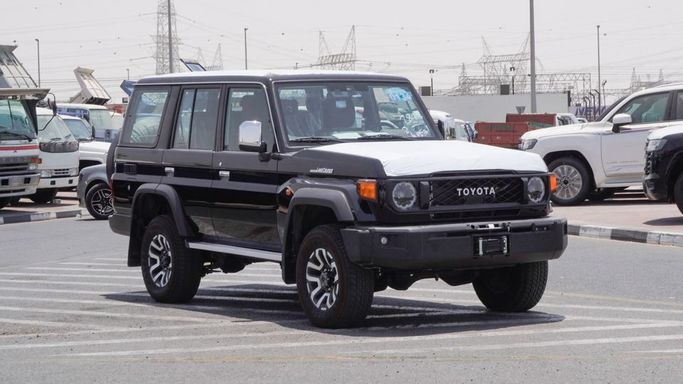 New Toyota Land Cruiser 70 Series Facelift 2, 4.0 l, 2025 in Dubai by Najem Motors, Black color. GCC Specs | AUTO.AE