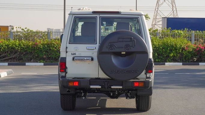 New Toyota Land Cruiser 70 Series Facelift 2, 4.0 l, 2025 in Dubai by Najem Motors, White color. GCC Specs | AUTO.AE