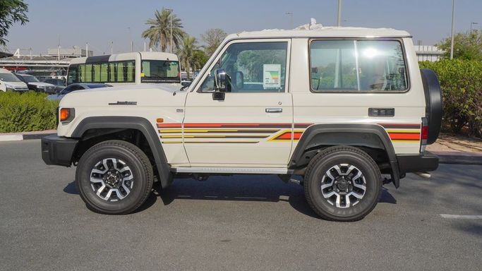 New Toyota Land Cruiser 70 Series Facelift 2, 4.0 l, 2025 in Dubai by Najem Motors, White color. GCC Specs | AUTO.AE