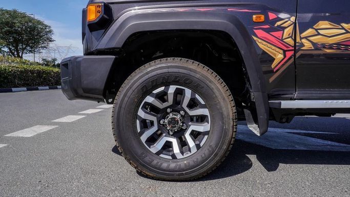 New Toyota Land Cruiser 70 Series Facelift 2, 4.0 l, 2024 in Dubai by Najem Motors, Grey color. GCC Specs | AUTO.AE