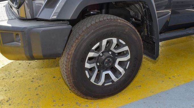 New Toyota Land Cruiser 70 Series Facelift 2, 4.0 l, 2024 in Dubai by Najem Motors, Grey color. GCC Specs | AUTO.AE